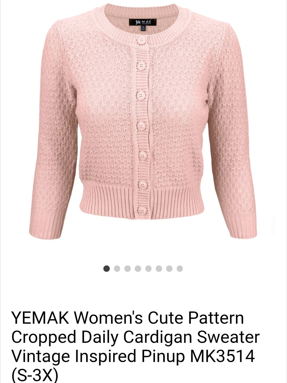 Retro Cropped Button-Up Cardigan